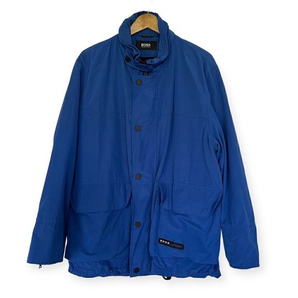 Hugo Boss Blue Lightweight Mens Coat Jacket - Picture 1 of 4